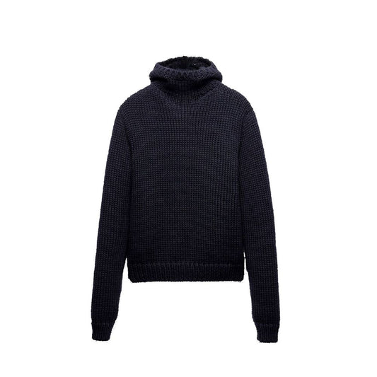 Prada Blue Wool Sweatshirt 1728,48 | M,75611013280,Blue,Clothing,IT50 | L,Men,New with tags,Prada,Sweaters - Clothing,Sweatshirts - Sweaters - Clothing