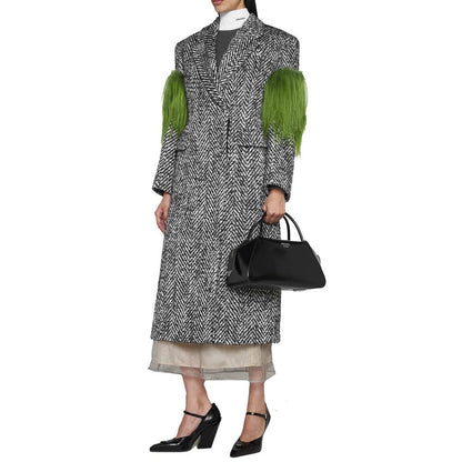 Prada Gray Wool False