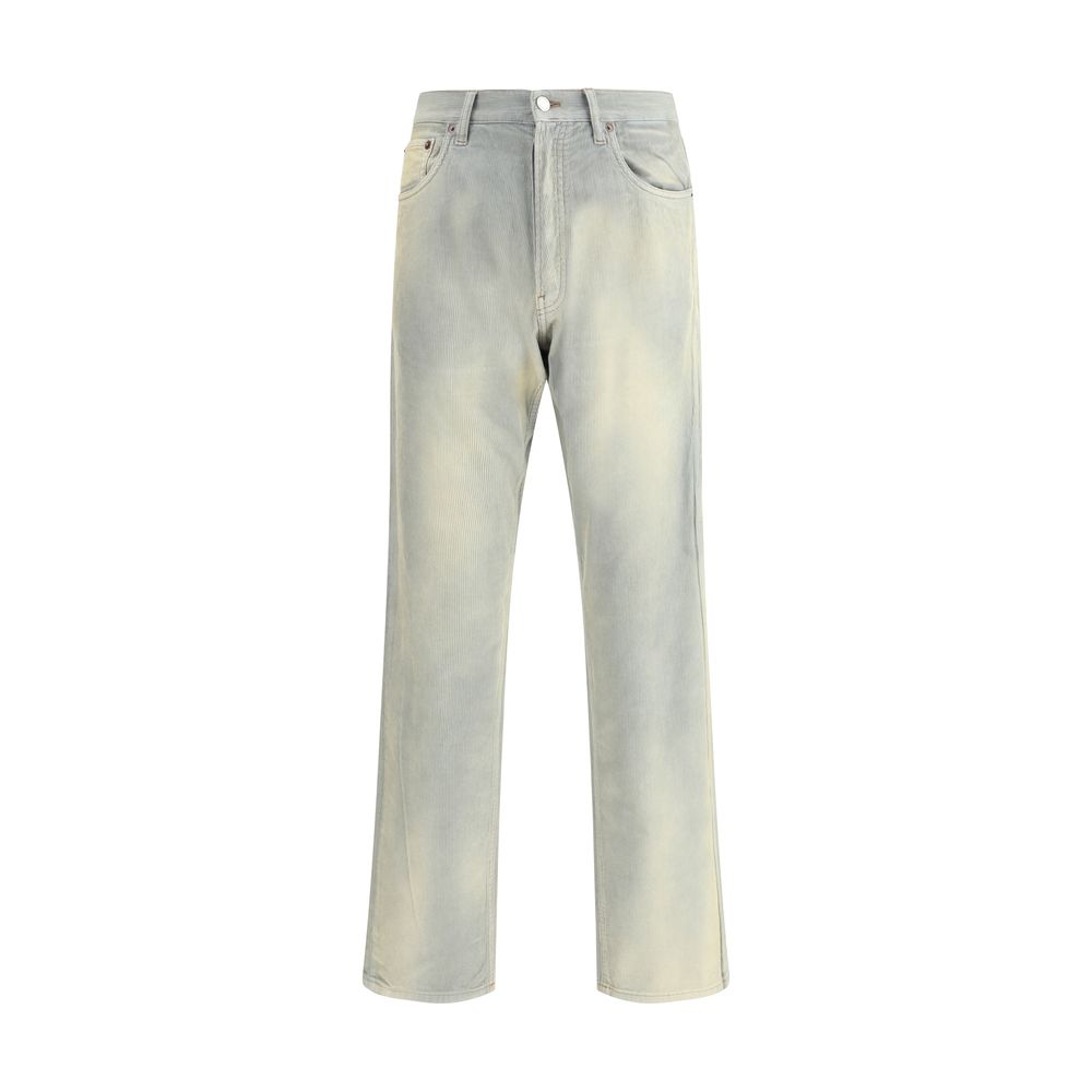 Prada Light Blue Cotton Casual Pants Prada