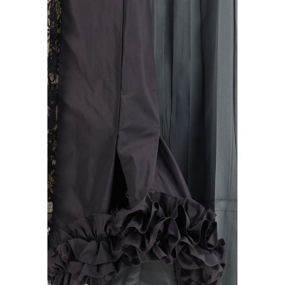 Prada Multicolor Silk Midi Skirt 1728,72470364320,Clothing,IT38 | S,Midi - Skirts - Clothing,Multicolor,New with tags,Prada,Skirts - Clothing,Women