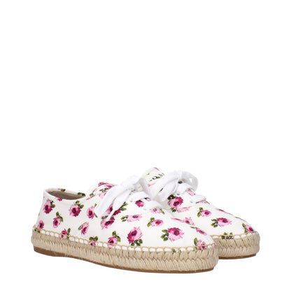 Prada White Fabric Espadrilles