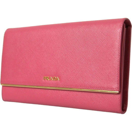 Prada Elegant Pink Leather Bifold Wallet elegant-pink-leather-bifold-wallet