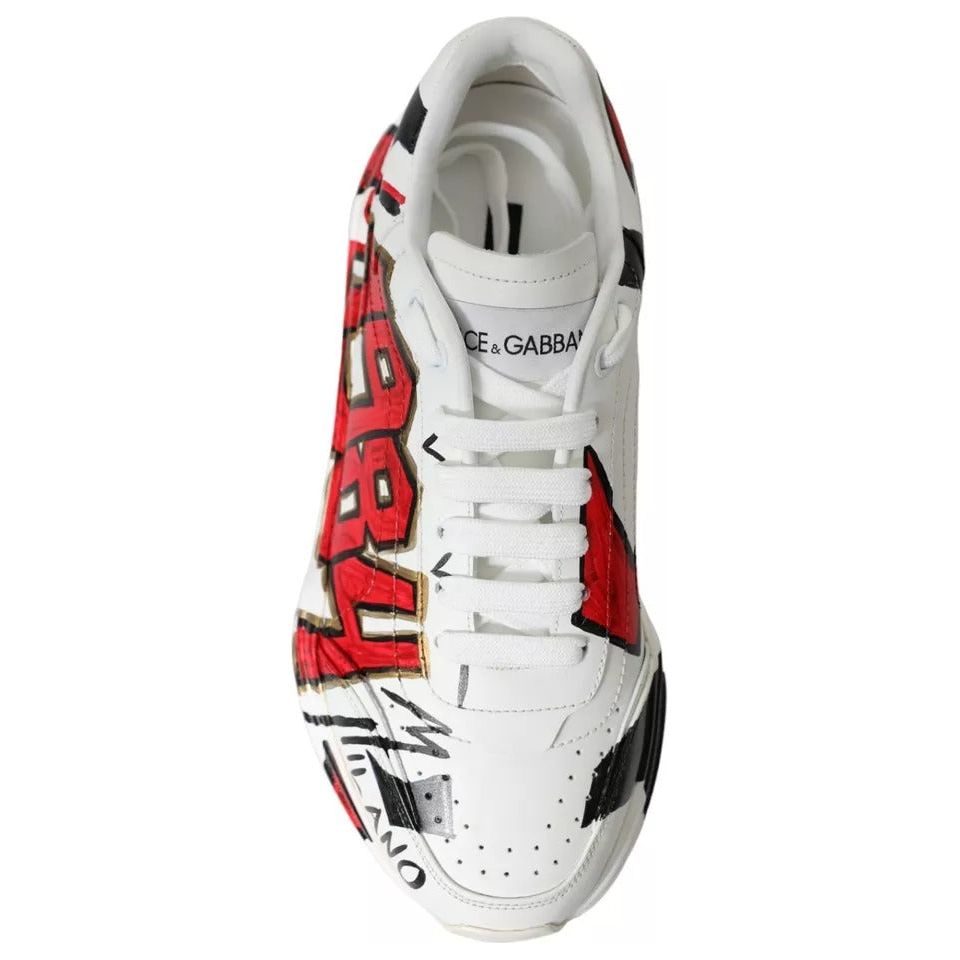 White Daymaster Hand Painted Sneakers Shoes