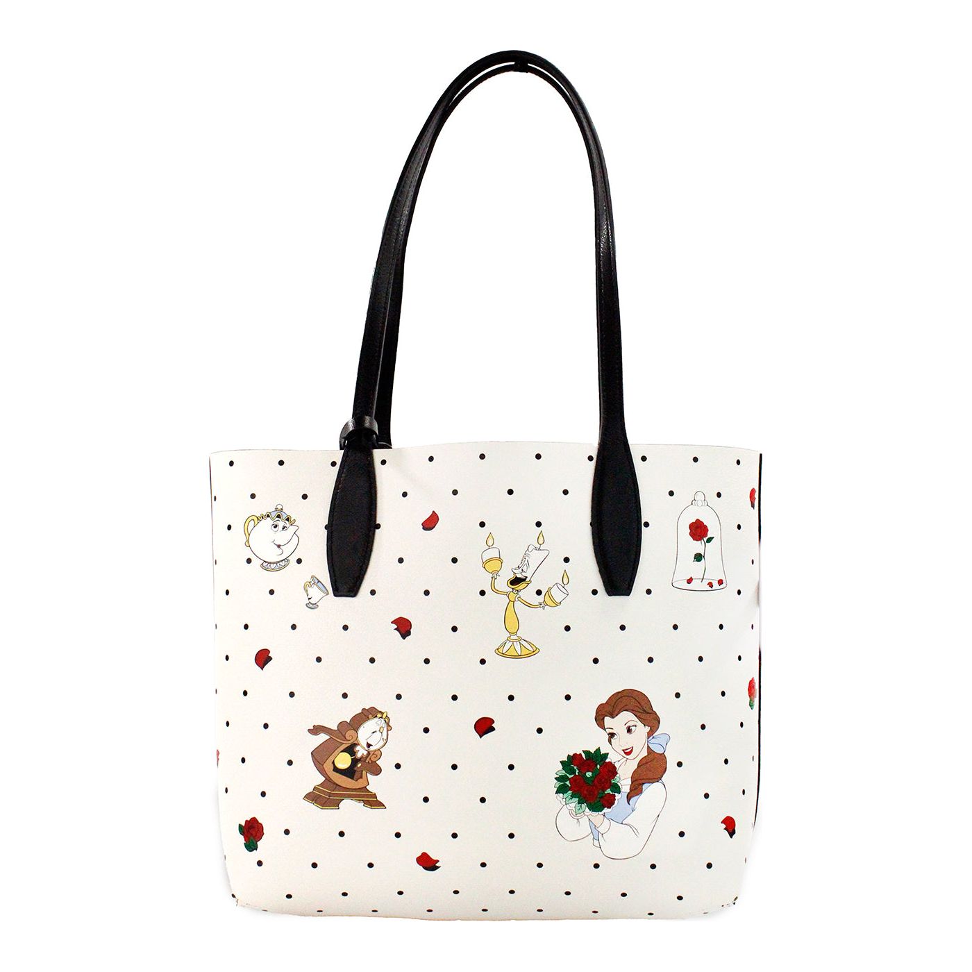 Kate Spade Disney Beauty And The Beast Small Leather Reversible Tote Handbag disney-beauty-and-the-beast-small-leather-reversible-tote-handbag