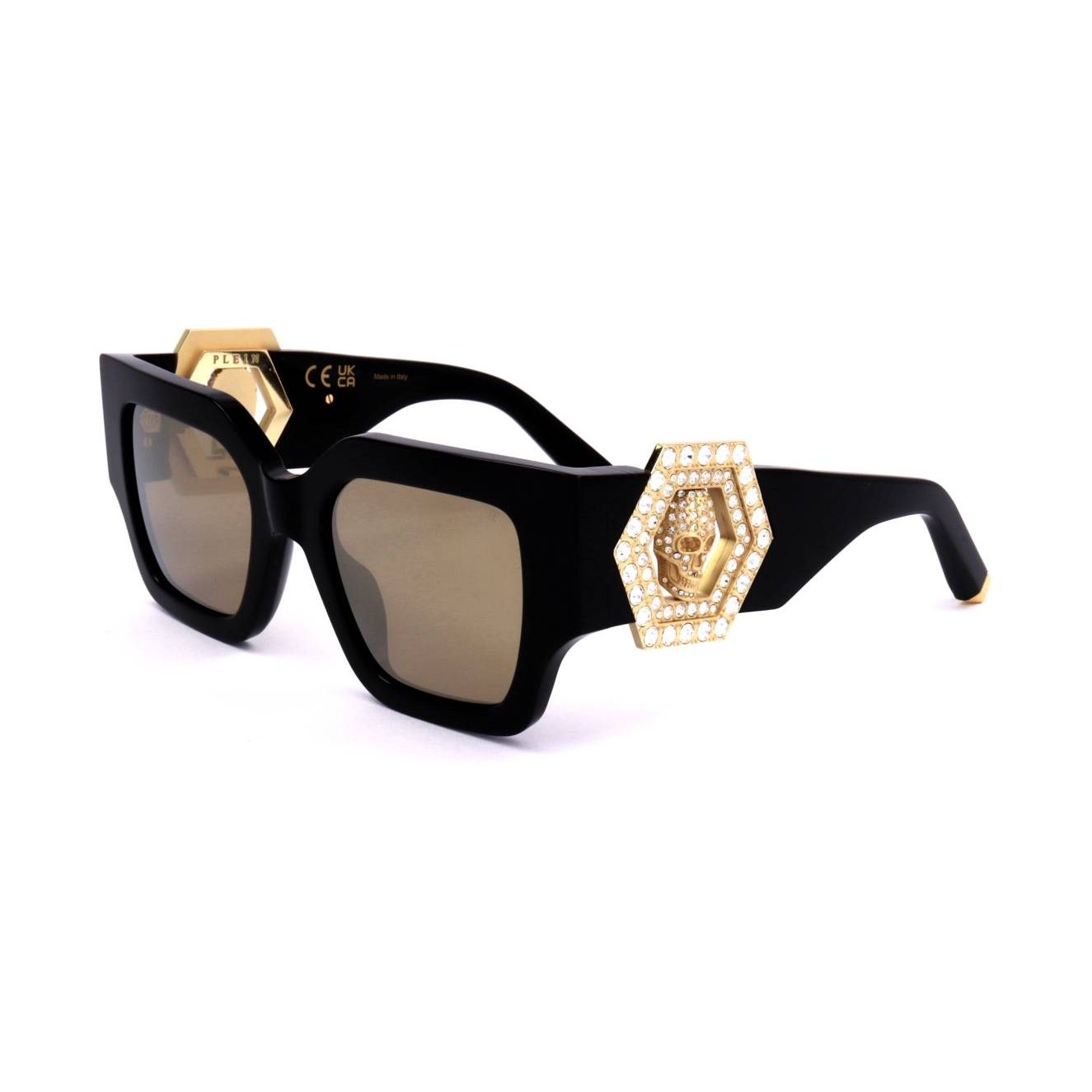 PHILIPP PLEIN SUNGLASSES Mod. SPP103S SHINY GREY GOLD