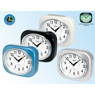 ELITE SVEGLIA ANALOGICA NERA / BLACK ALARM CLOCK-0