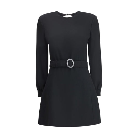 Saint Laurent Black Viscose Cocktail Dress Saint Laurent