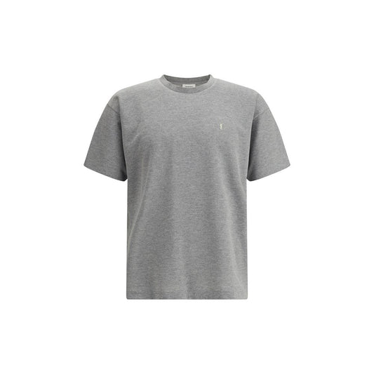 Saint Laurent Grey Cotton Oversized T-shirt Saint Laurent