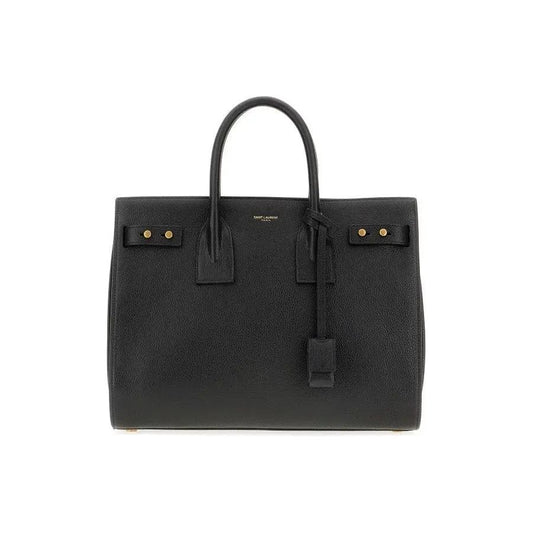 Saint Laurent | Black Calf Leather Sac De Jour Handbag| McRichard Designer Brands   