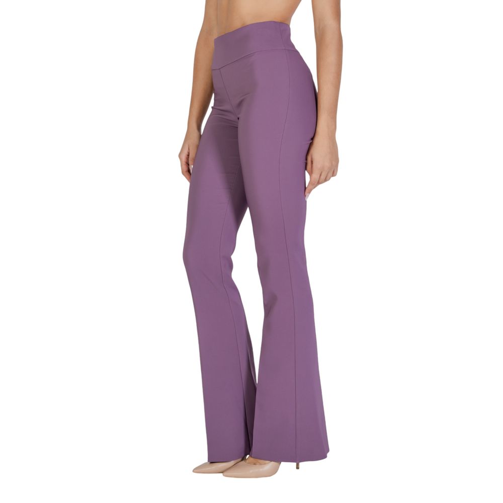 Sandro Ferrone Purple Polyester Flared Pants Sandro Ferrone