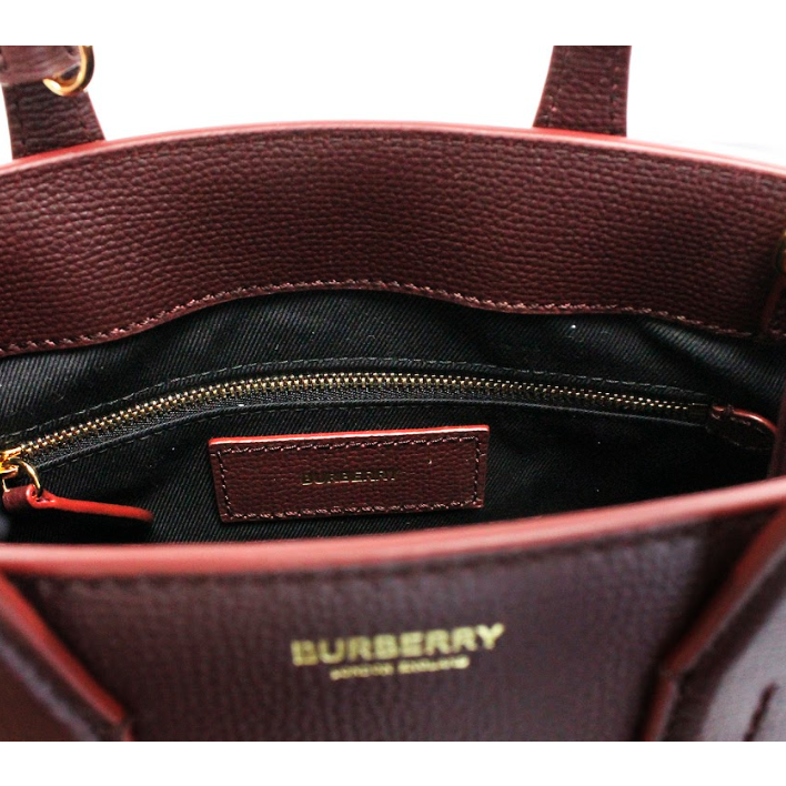 Burberry Banner Small Mahogany Red Leather Tote Crossbody Bag Purse banner-small-mahogany-red-leather-tote-crossbody-bag-purse