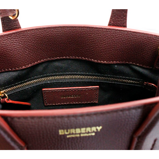 Burberry Banner Small Mahogany Red Leather Tote Crossbody Bag Purse banner-small-mahogany-red-leather-tote-crossbody-bag-purse