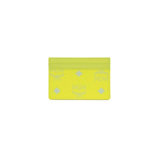 MCMSpectrum Diamond Mini Neon Yellow Visetos Leather Card Case Holder WalletMcRichard Designer Brands£179.00
