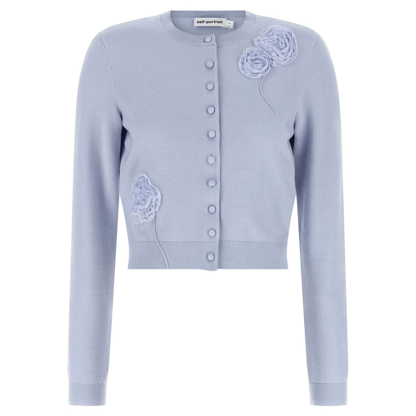 Self-Portrait Blue Polyester Cardigan