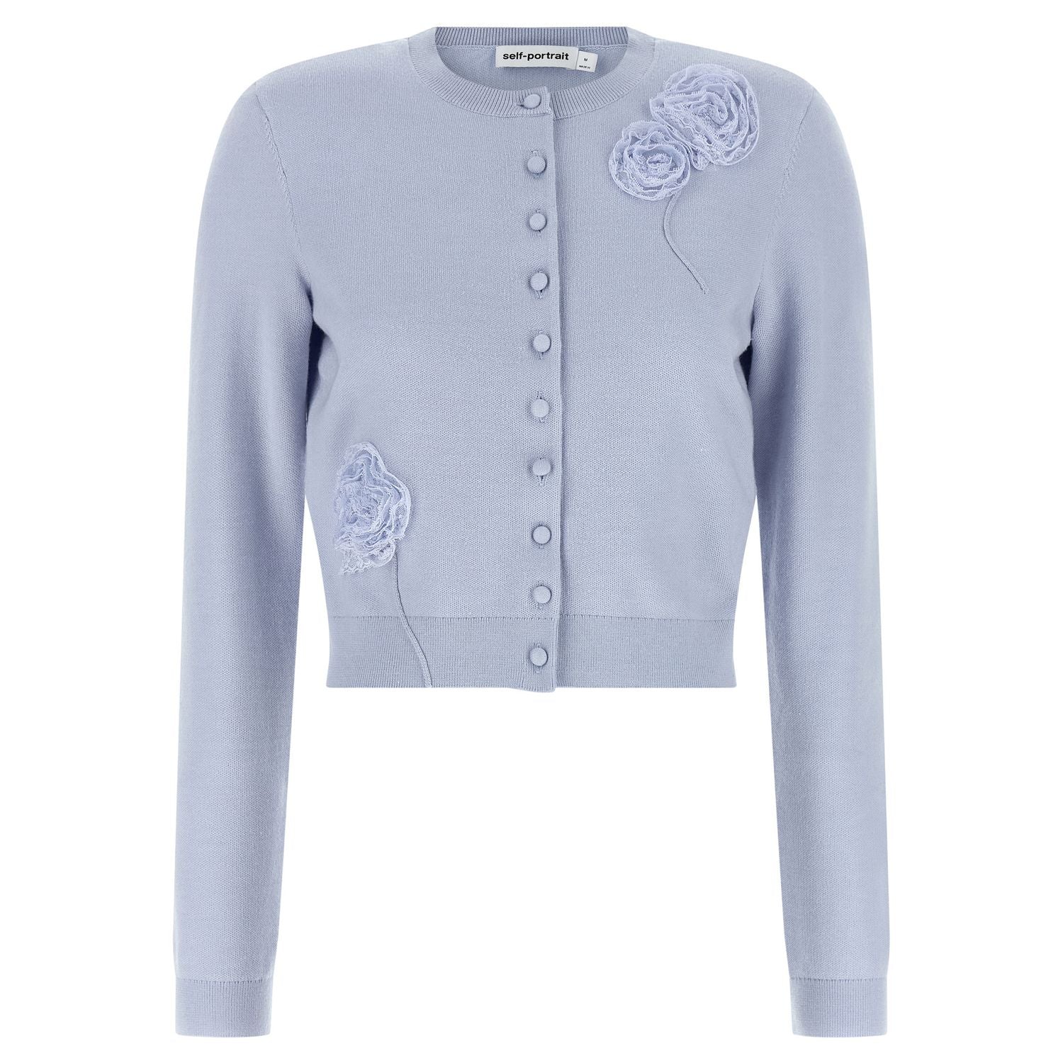 Self-Portrait Blue Polyester Cardigan