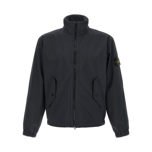 Stone Island Blue Polyester Shell Jacket