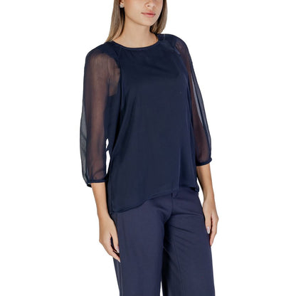 Street One Blue Polyester Blouse Street One
