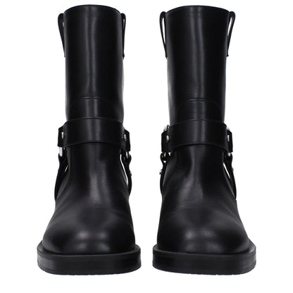 Stuart Weitzman Black Leather Ankle Boots
