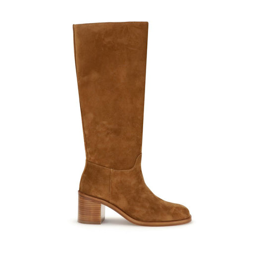 Stuart Weitzman Brown Calf Leather Bos Taurus Boots Stuart Weitzman