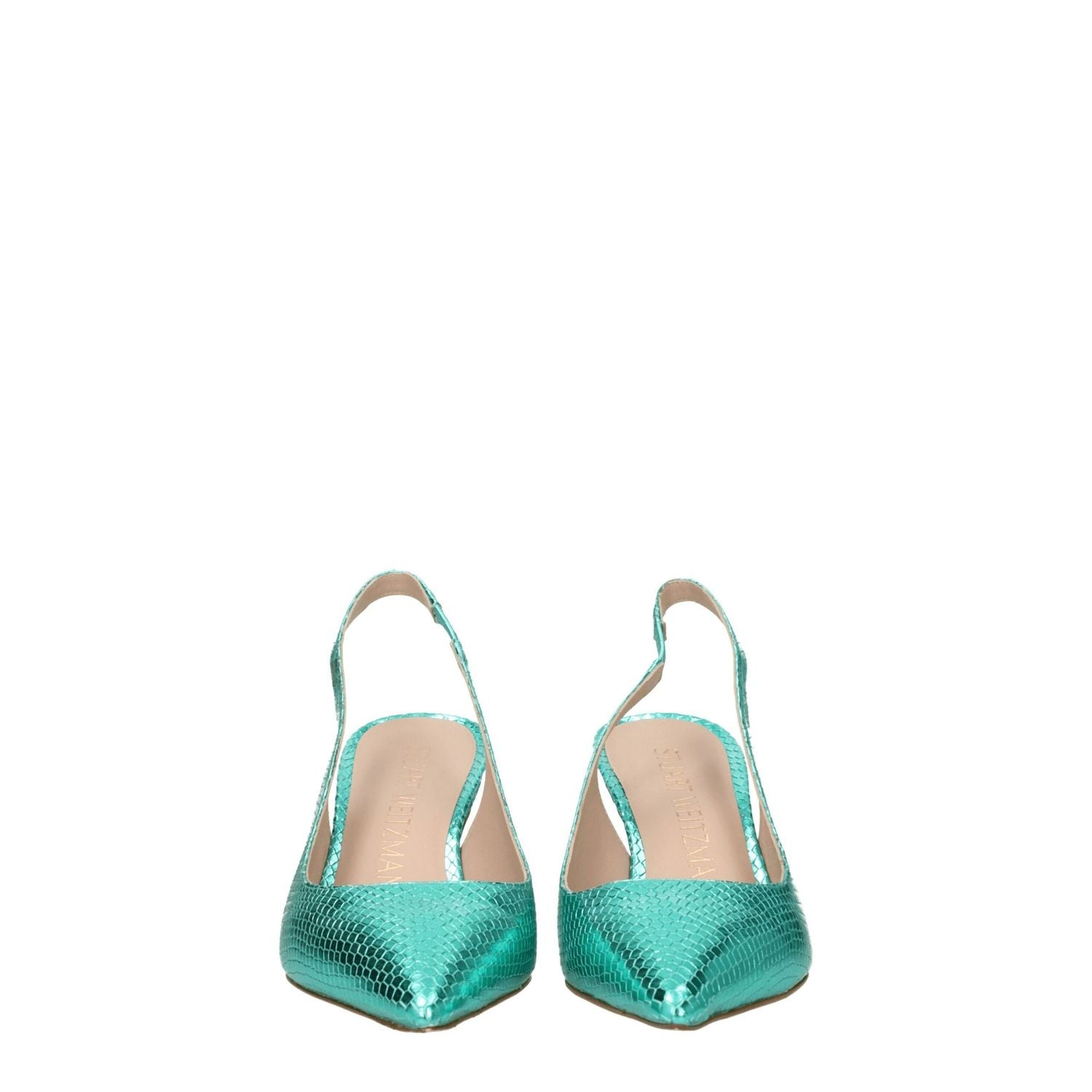 Stuart Weitzman Green Leather High Heel Pumps