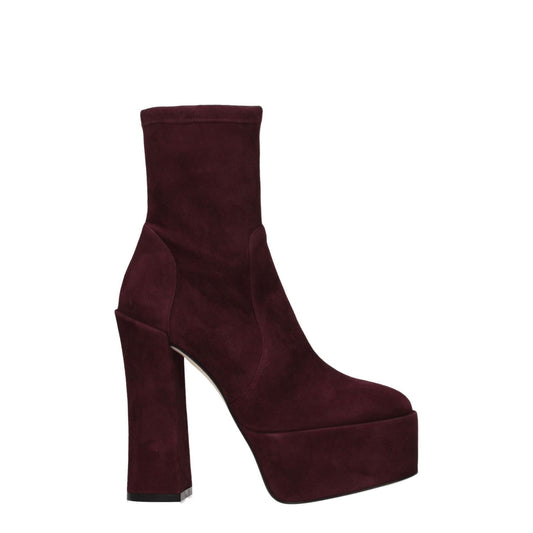 Stuart Weitzman Purple Leather Ankle Boots Stuart Weitzman