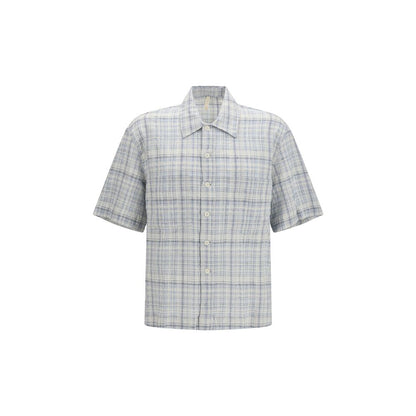 Sunflower Blue Cotton Pattern Shirt 1728,72470364320,Blue,Clothing,L,M,Men,New with tags,Pattern - Shirts - Clothing,Shirts - Clothing,Shortsleeve - Shirts - Clothing,Sunflower,XL