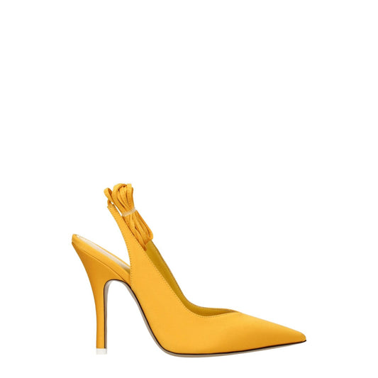 The Attico Orange Satin Pumps
