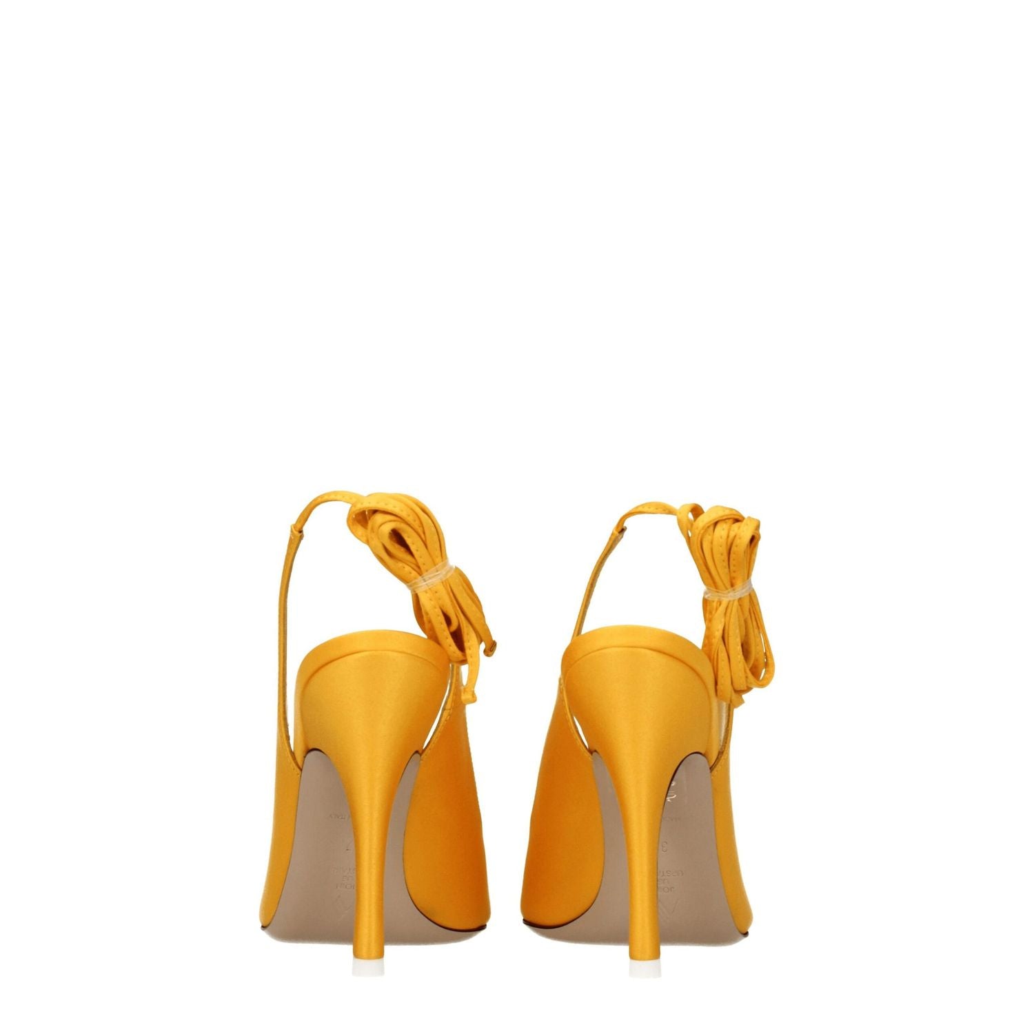 The Attico Orange Satin Pumps