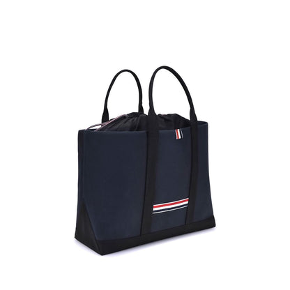 Thom Browne Blue Calf Leather Bos Taurus Handbag Thom Browne