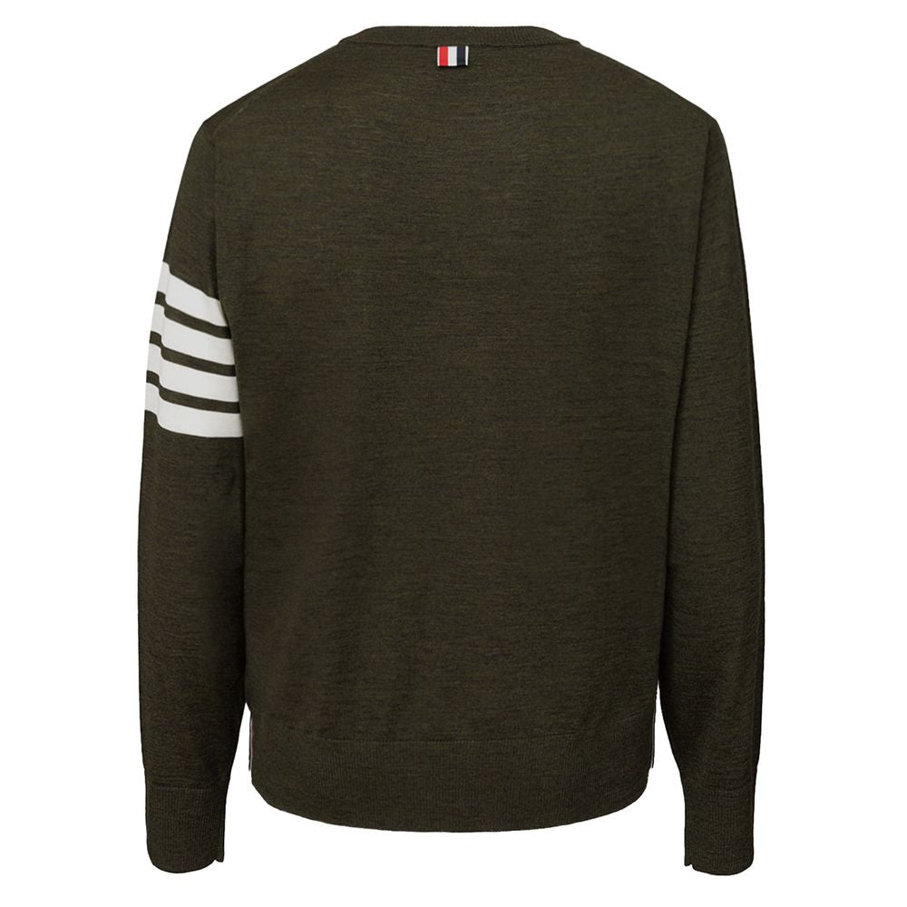 Thom Browne Green Wool Sweatshirt 1728,67397976224,Clothing,Green,Men,Men - Clothing,New with tags,Sweaters - Clothing,Sweaters - Men - Clothing,Sweatshirts - Sweaters - Clothing,Thom Browne,XXS