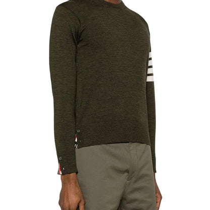 Thom Browne Green Wool Sweatshirt 1728,67397976224,Clothing,Green,Men,Men - Clothing,New with tags,Sweaters - Clothing,Sweaters - Men - Clothing,Sweatshirts - Sweaters - Clothing,Thom Browne,XXS