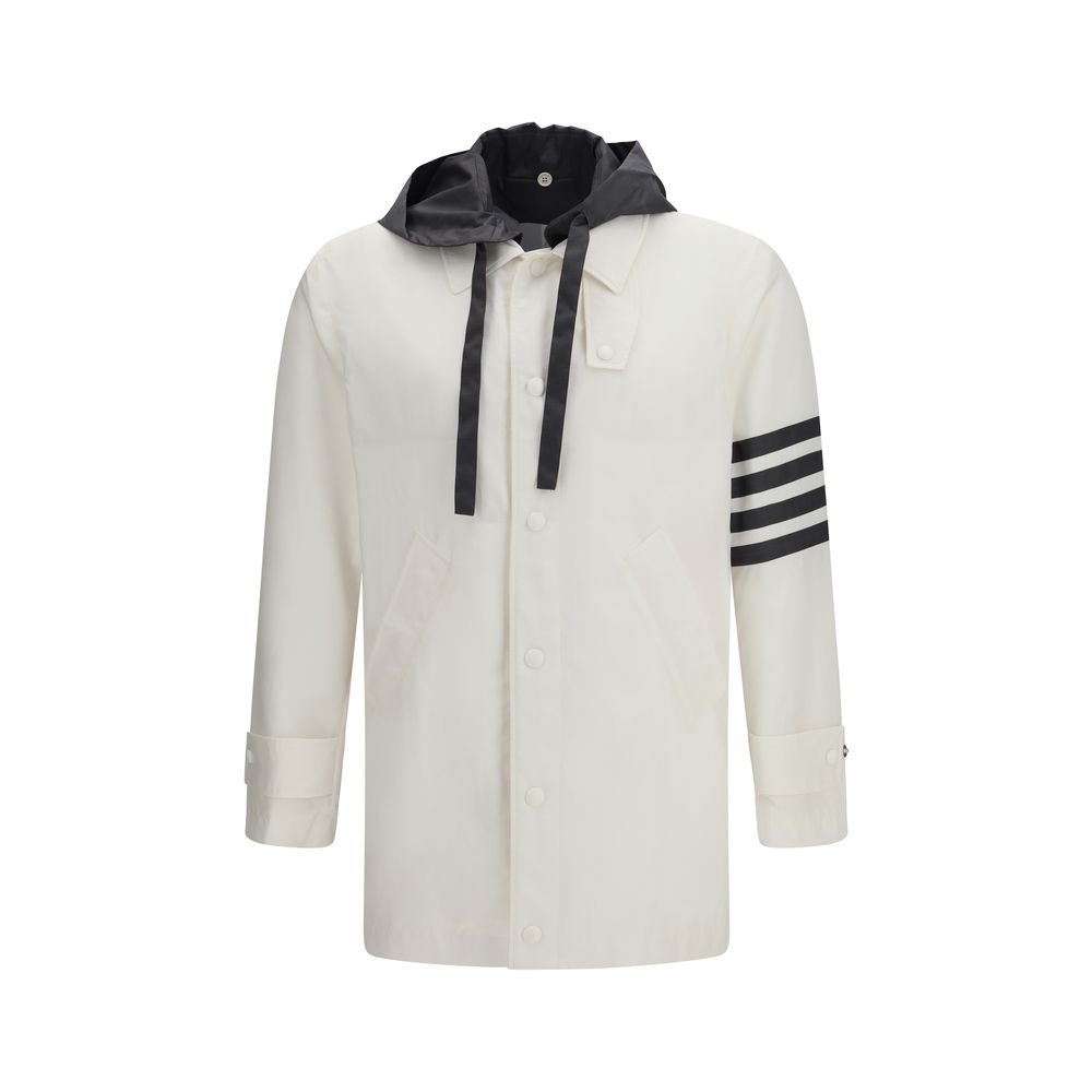 Thom Browne White Polyamide Sweatshirt 1,1728,2,3,4,72470364320,Clothing,Men,New with tags,Sweaters - Clothing,Sweatshirts - Sweaters - Clothing,Thom Browne,White