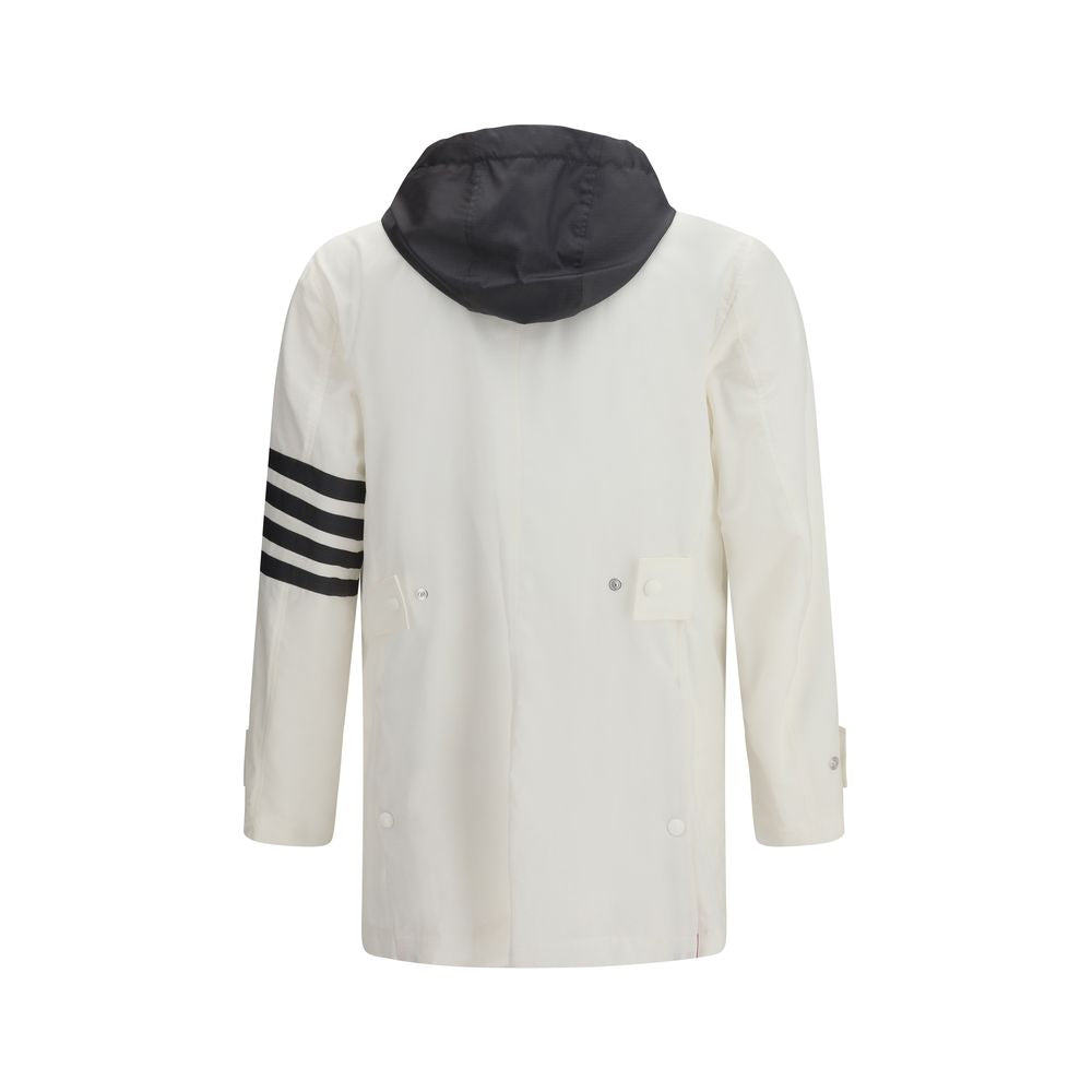 Thom Browne White Polyamide Sweatshirt 1,1728,2,3,4,72470364320,Clothing,Men,New with tags,Sweaters - Clothing,Sweatshirts - Sweaters - Clothing,Thom Browne,White