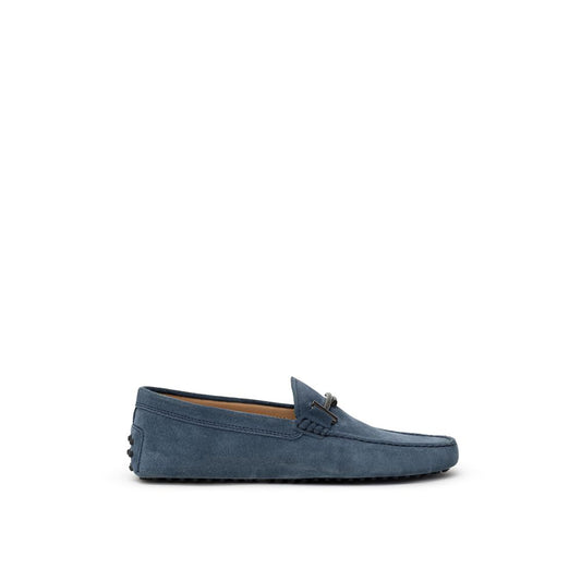 Tod's Blue Suede Leather Moccassin Tod's