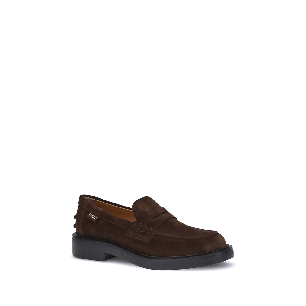 Tod's Brown Rubber Slip-On Loafers Tod's