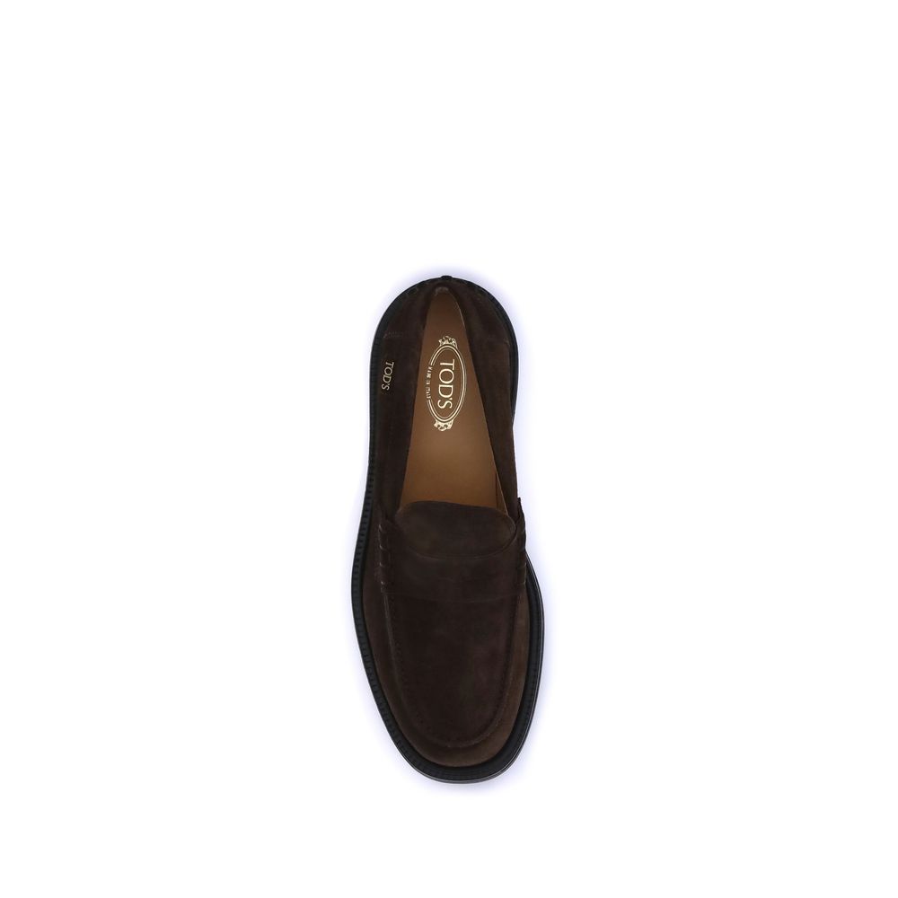 Tod's Brown Rubber Slip-On Loafers Tod's