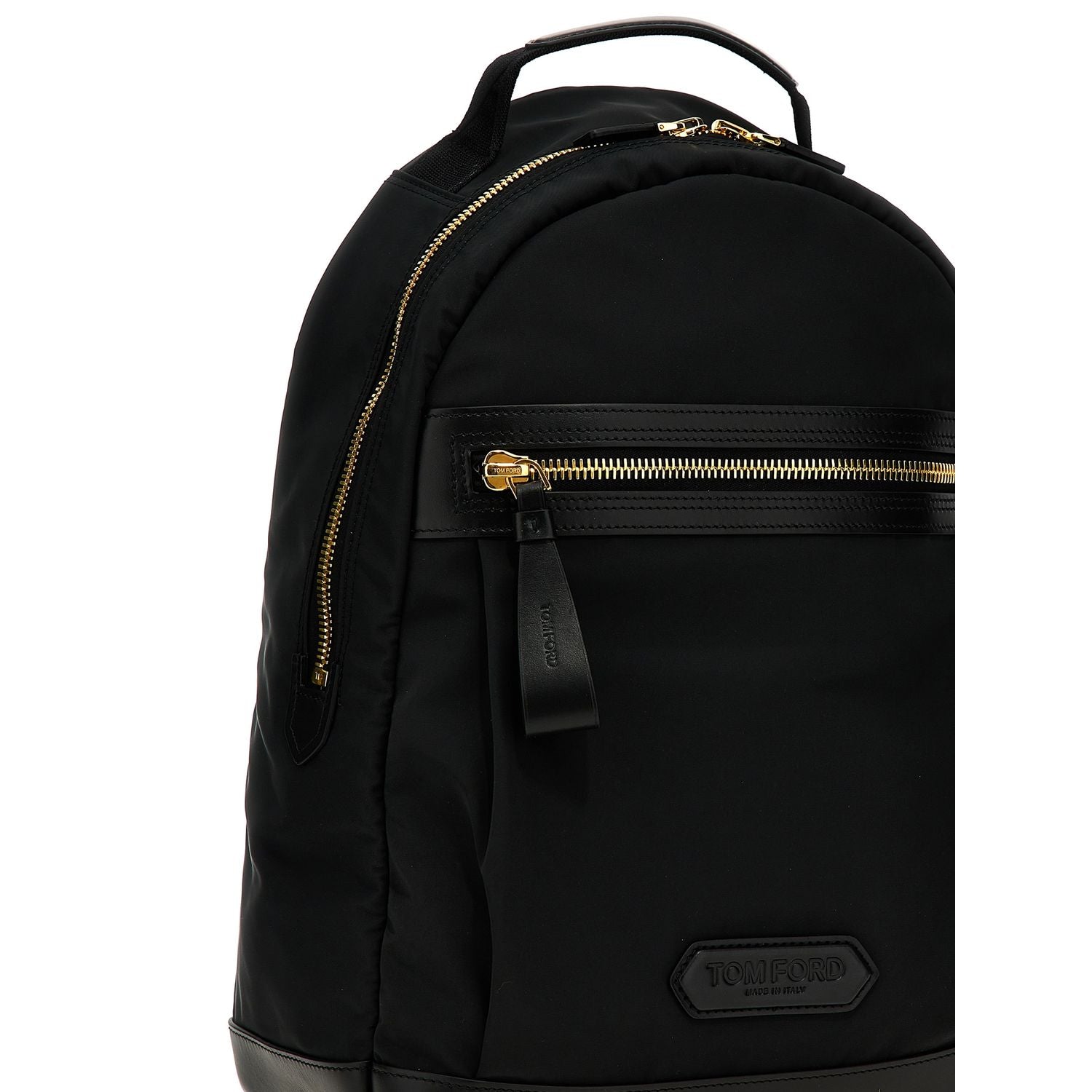 Tom Ford Black Polyester Backpack