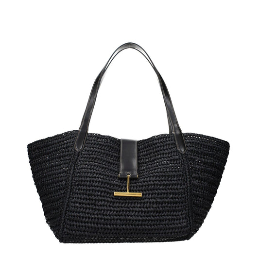 Tom Ford Black Raffia Shoulder Bag