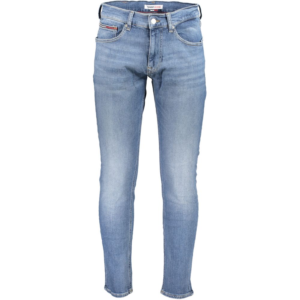 Tommy Hilfiger Blue Cotton Slim Fit Jeans