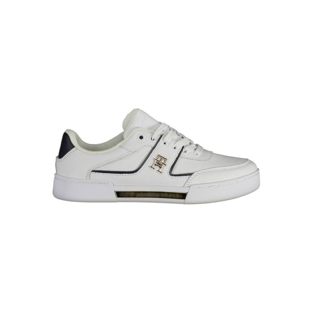 Tommy Hilfiger White Leather Women Sneaker Tommy Hilfiger