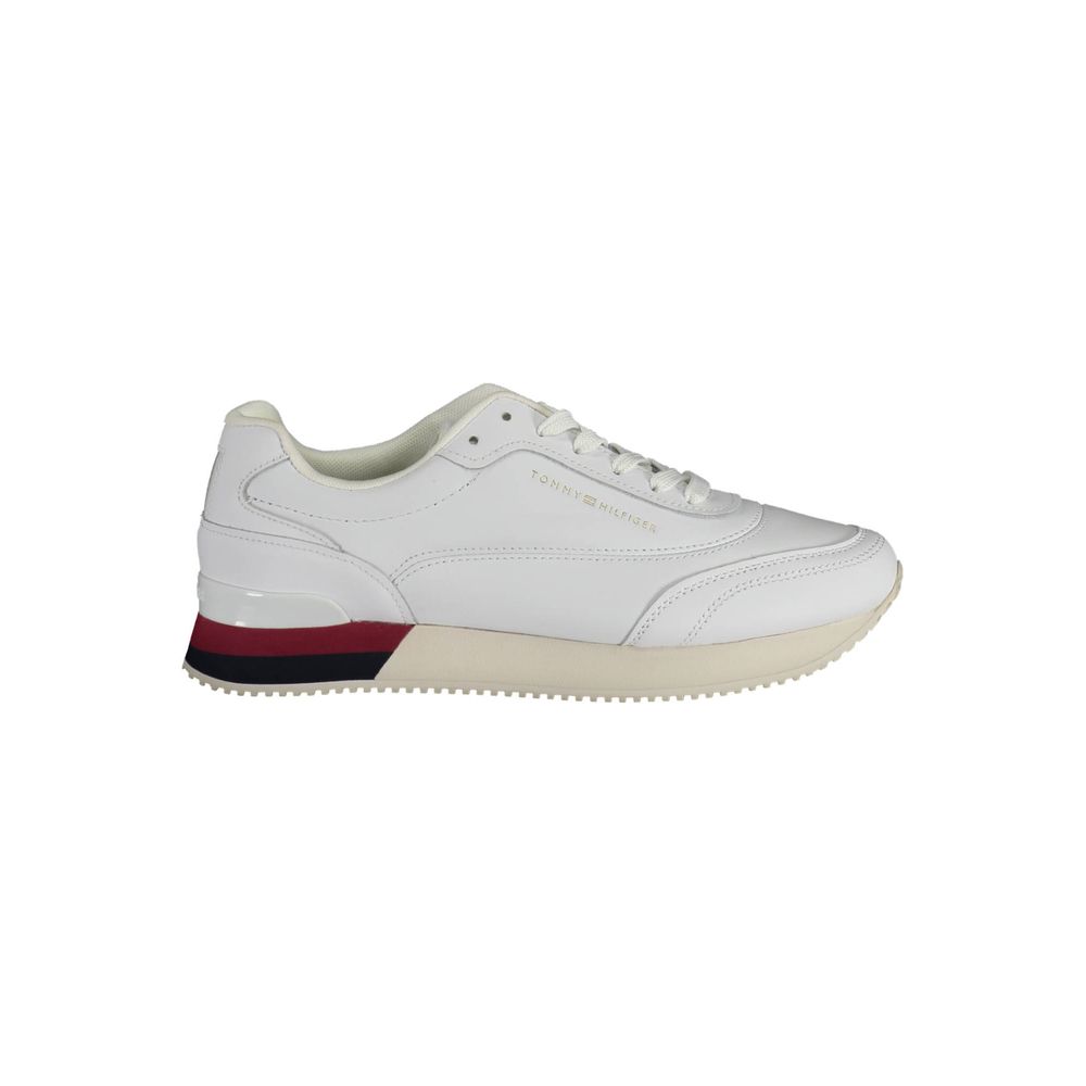 Tommy Hilfiger White Polyester Athletic Sneakers