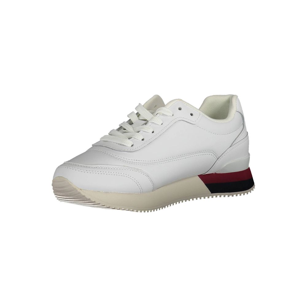 Tommy Hilfiger White Polyester Athletic Sneakers