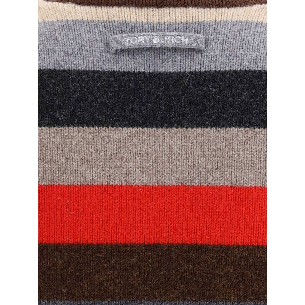 Tory Burch Multicolor Merino Wool Turtleneck