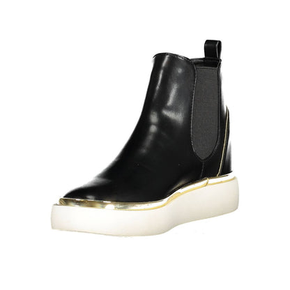 U.S. POLO ASSN. Black Polyester Women Ankle Boot