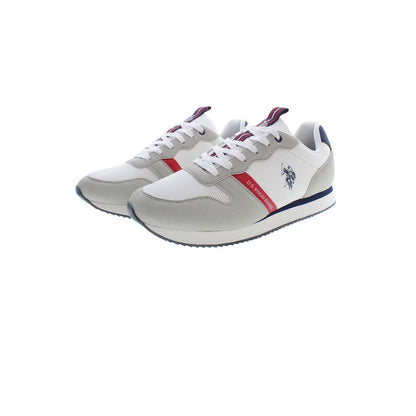 U.S. POLO ASSN. White Polyester Men's Sneaker