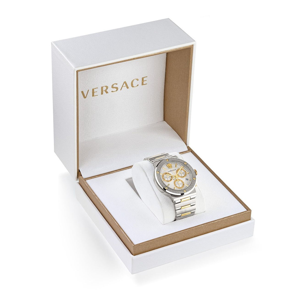 VERSACE Mod. GRECA LOGO CHRONOGRAPH - SILVER