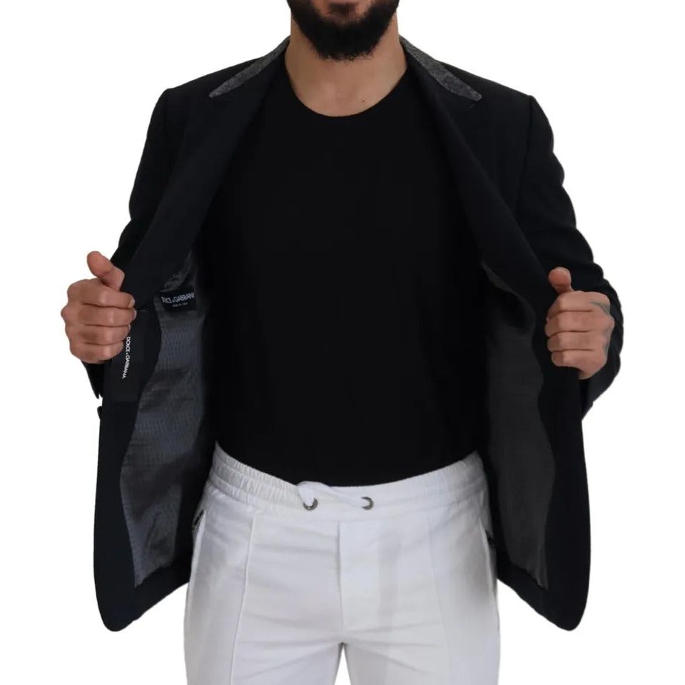 Dolce & Gabbana Black Wool Single Breasted Tuxedo Blazer black-wool-single-breasted-tuxedo-blazer