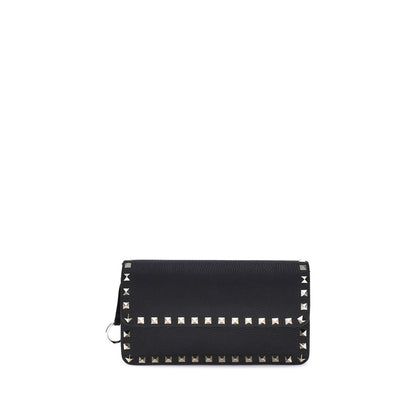Valentino Garavani Black Calf Leather Bos Taurus Clutch Bag Valentino Garavani
