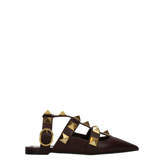 Valentino Garavani Brown Leather Sandals Valentino Garavani