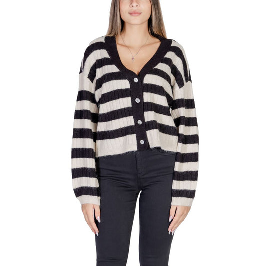 Vero Moda Beige Polyester Cardigan Vero Moda